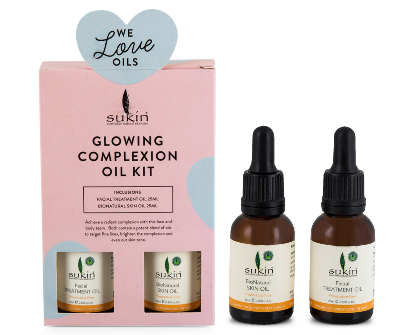 Sukin Glowing Complexion Oil Kit
