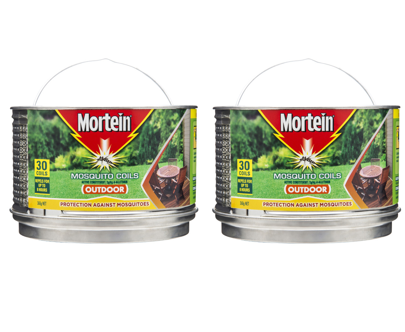 2 x Mortein Outdoor Mosquito Coils 30-Pack 360g