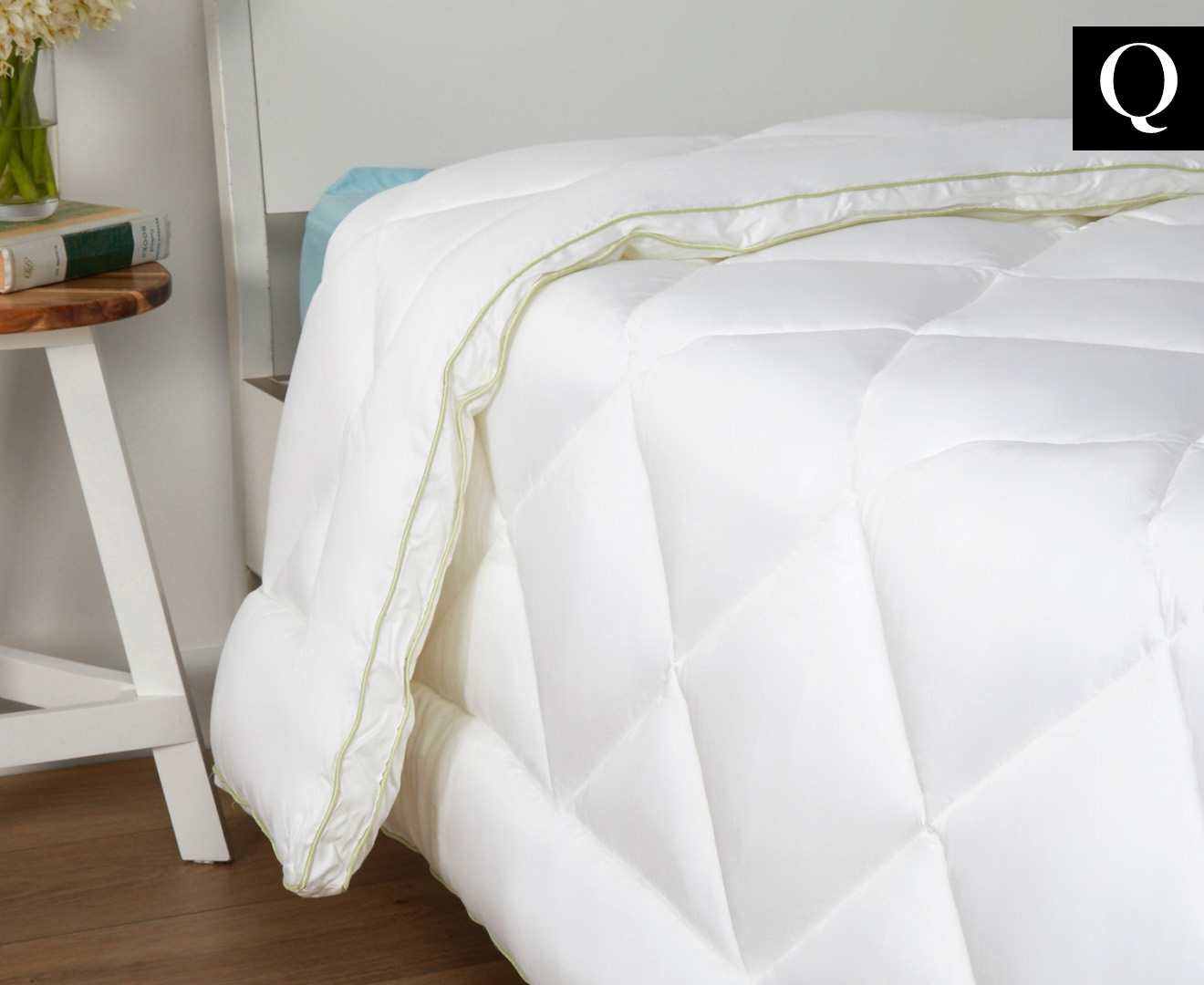 Ardor Bamboo Queen Bed 350GSM Microfibre Quilt - White