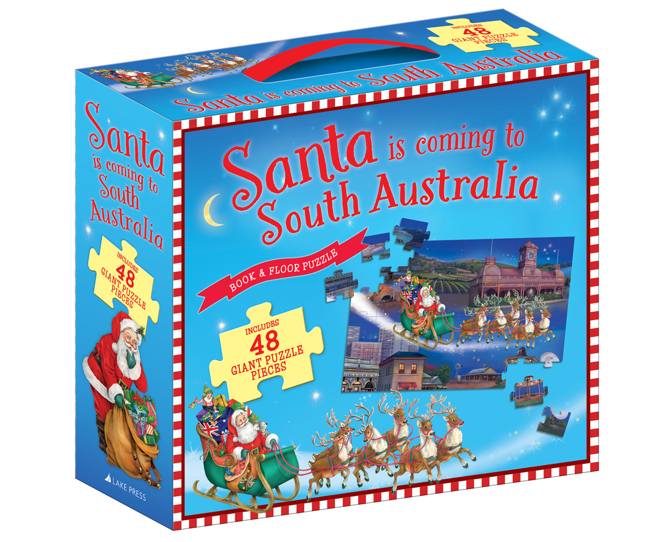 Santa Is Coming To South Australia Book And Floor Puzzle