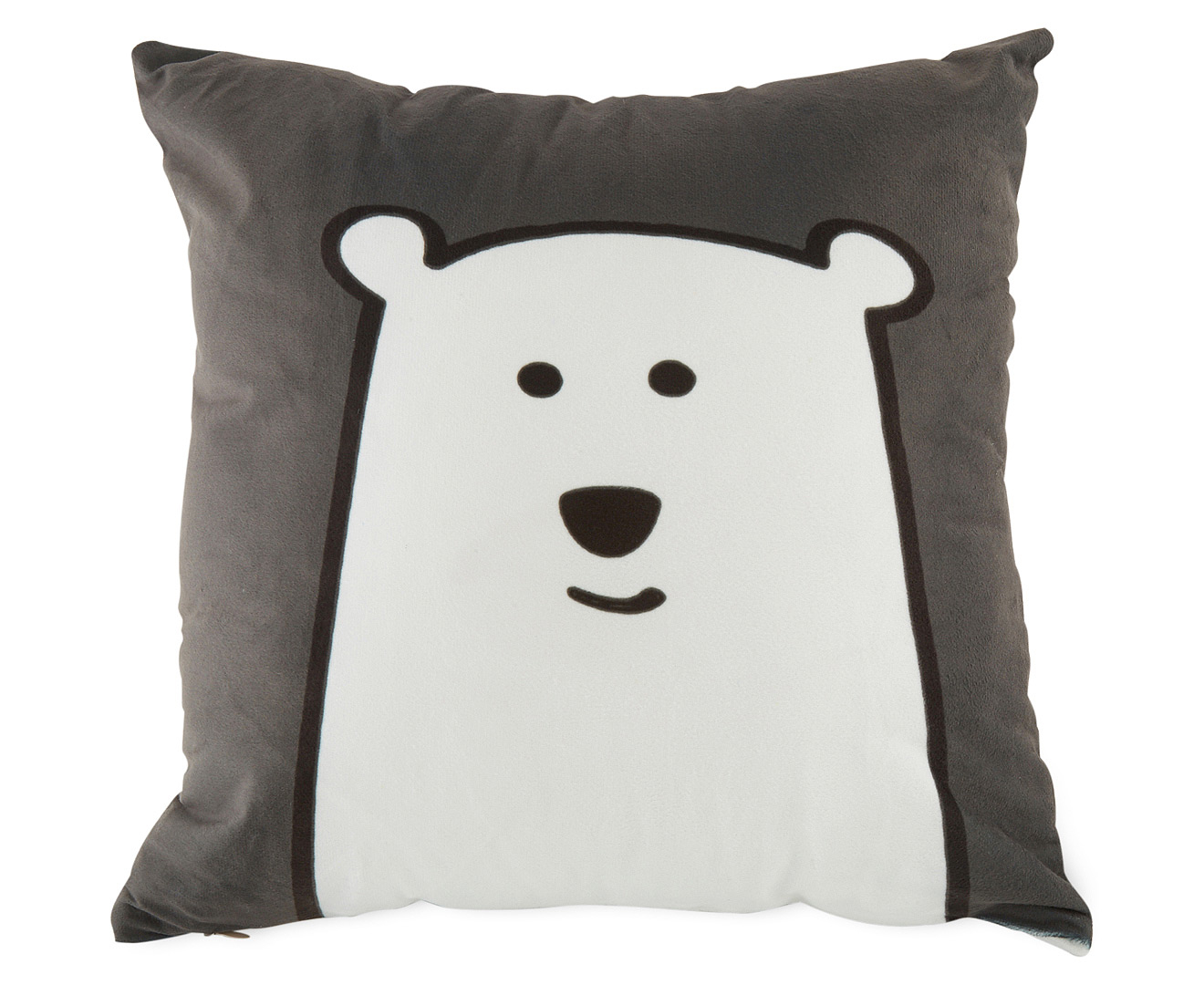 Kids Concepts Bear Square Cushion - Grey/Black/White