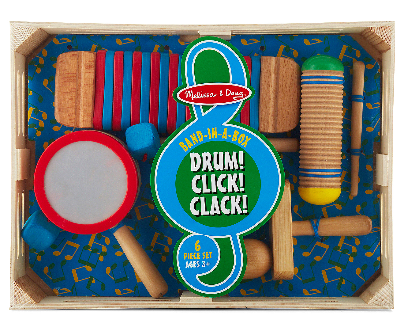 Melissa & Doug Band-In-A-Box - Drum! Click! Clack! Instruments