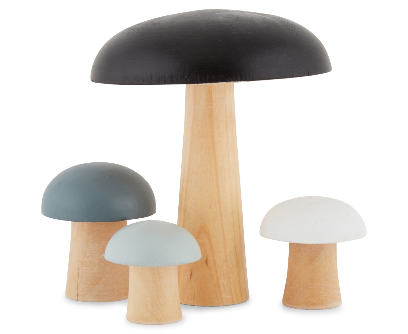 Kids Concepts Mushroom Ornament Set - Black/White/Grey