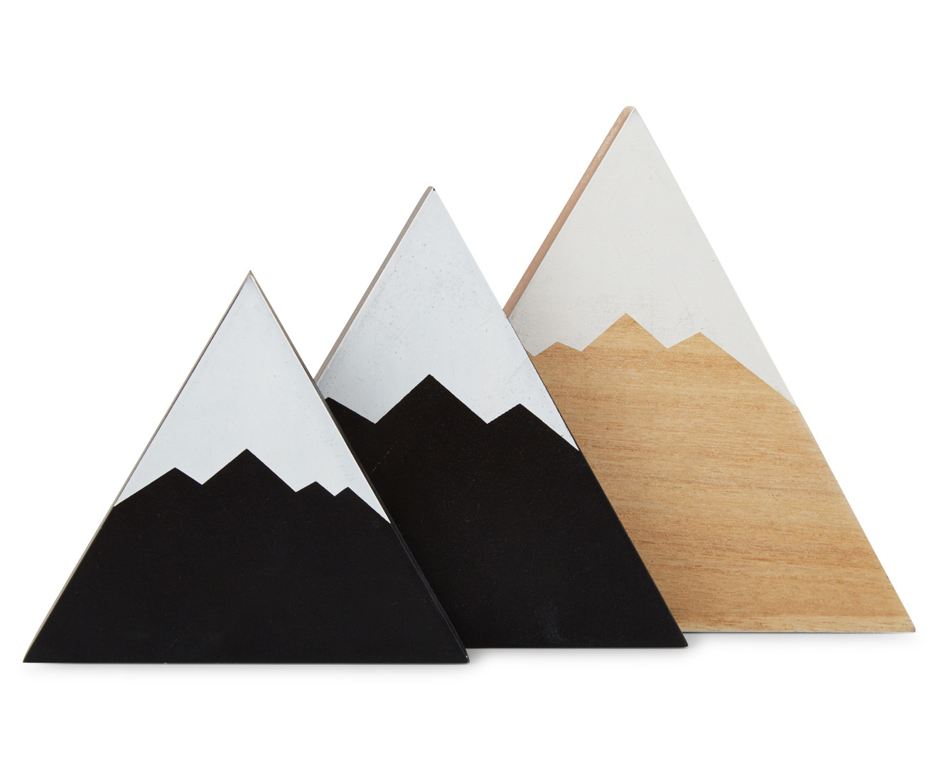 Kids Concepts Mountain Wooden Ornaments Set - Black/White