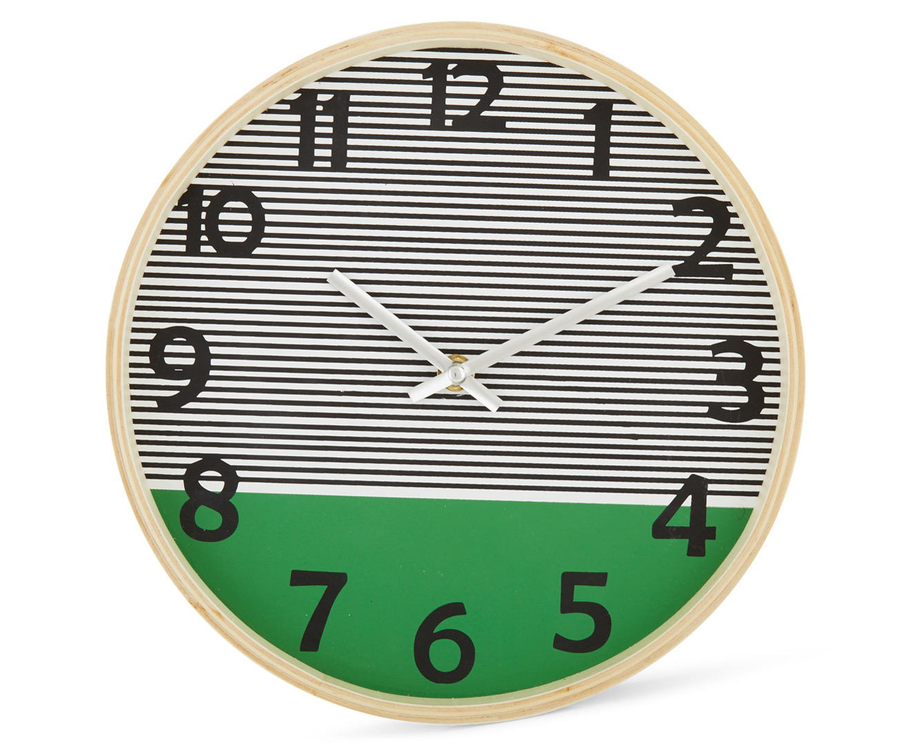 Kids Concepts Green Striped Clock - Multi