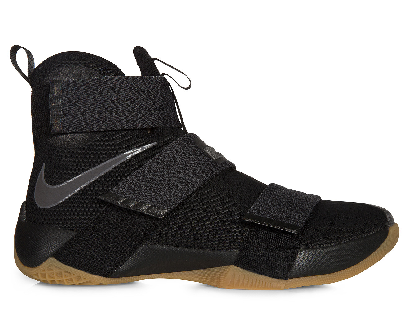 Nike Men's LeBron Soldier 10 SFG Basketball Shoe - Black/Metallic Dark Grey