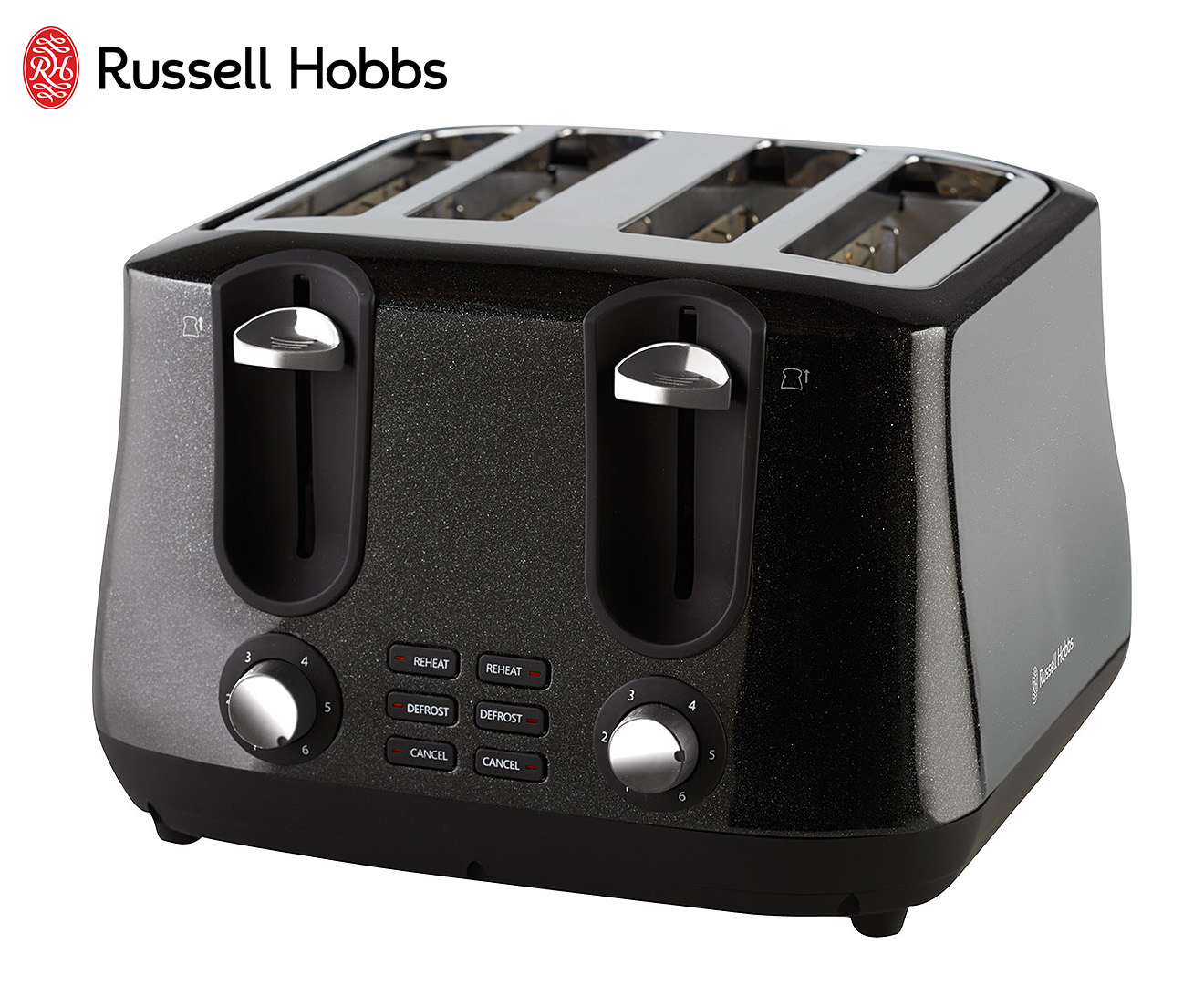 Russell Hobbs 4-Slice Siena Toaster - Black Diamonds