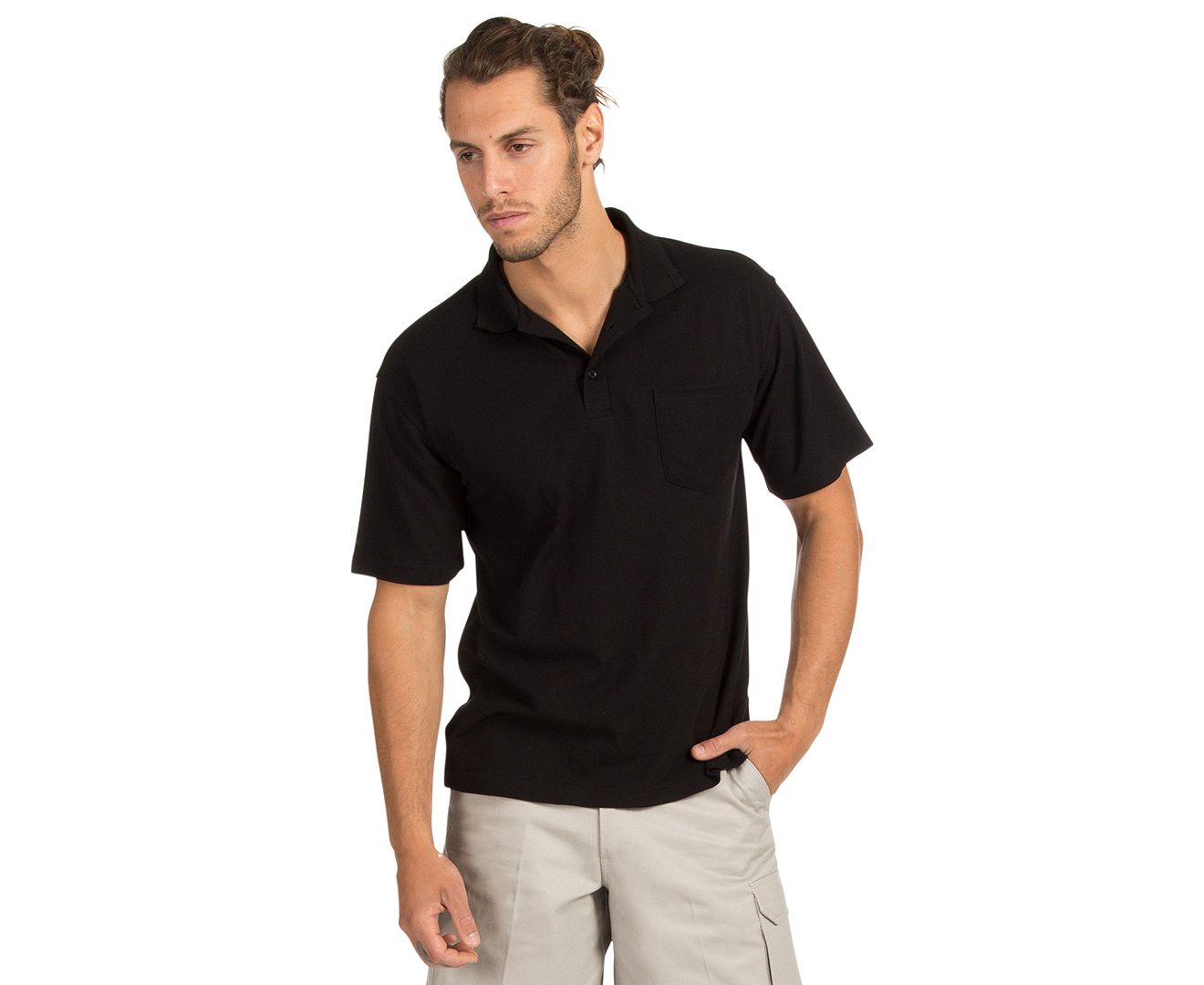 Hard Yakka Men's Short Sleeve Polo - Black