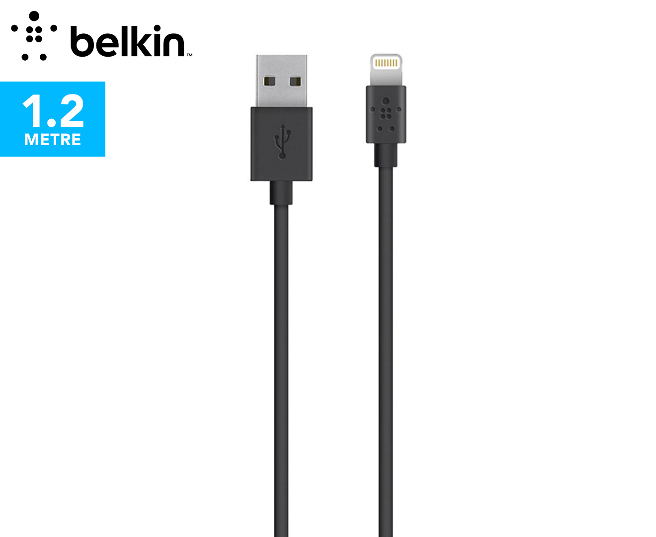 Belkin MixitUp 1.2m Lightning To USB ChargeSync Cable - Black
