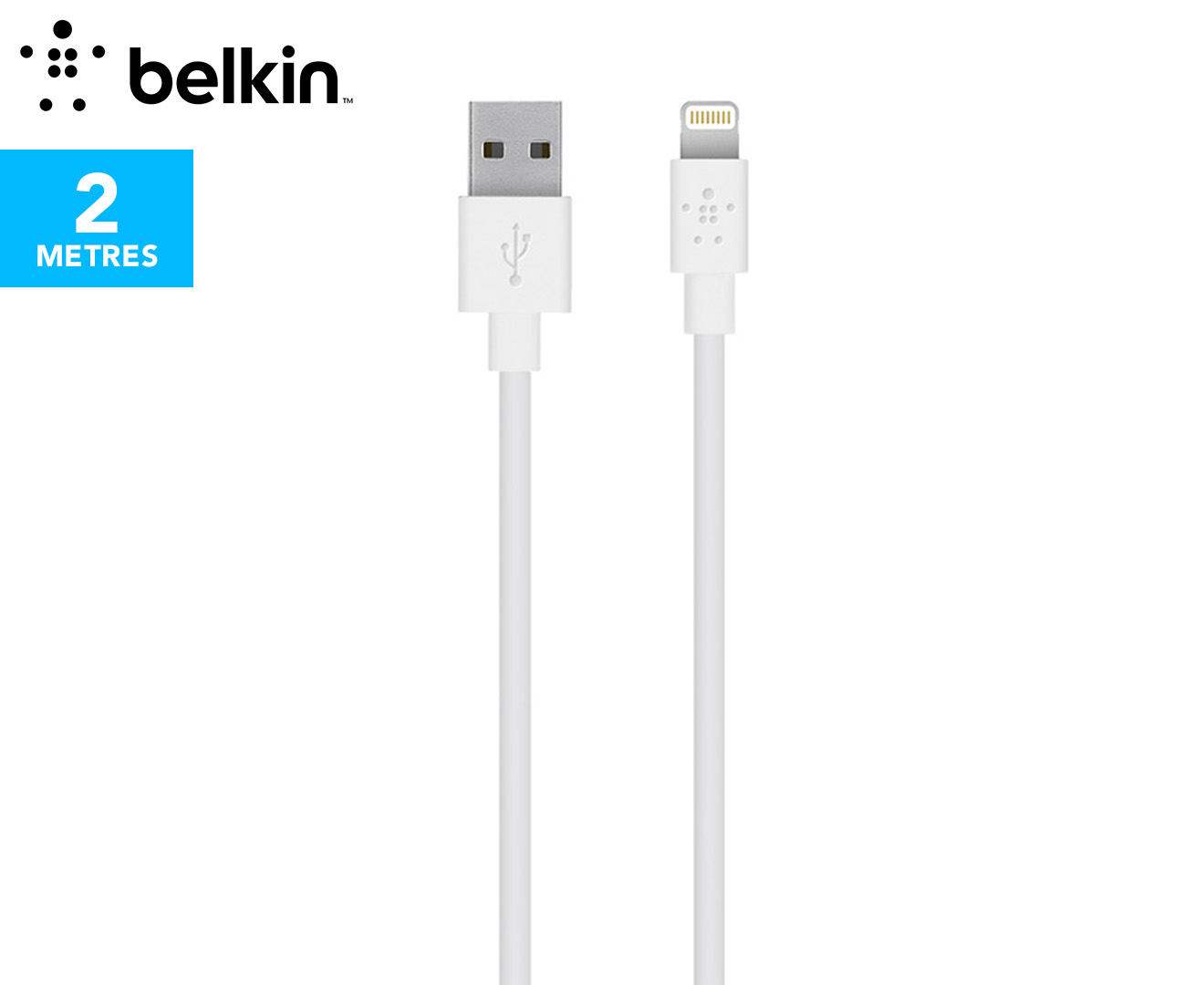Belkin MixitUp 2m Lightning To USB ChargeSync Cable - White
