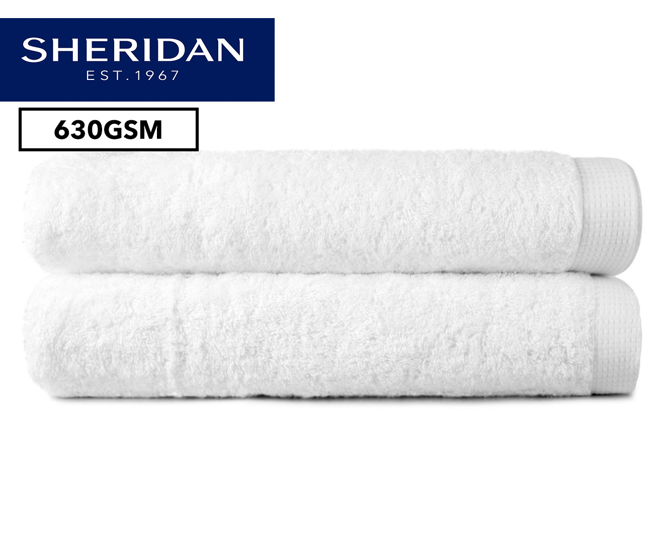 Sheridan Neilson King Bath Sheet 2-Pack - White