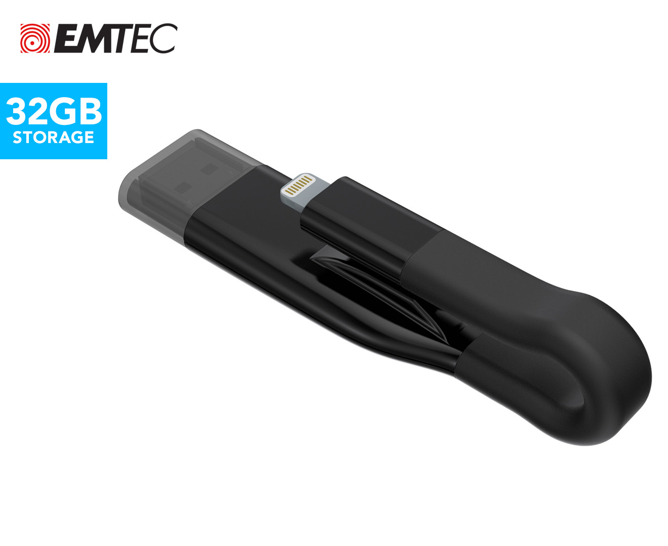 EMTEC iCobra2 2-in-1 USB 3.0 & Lightning 32GB Flash Drive