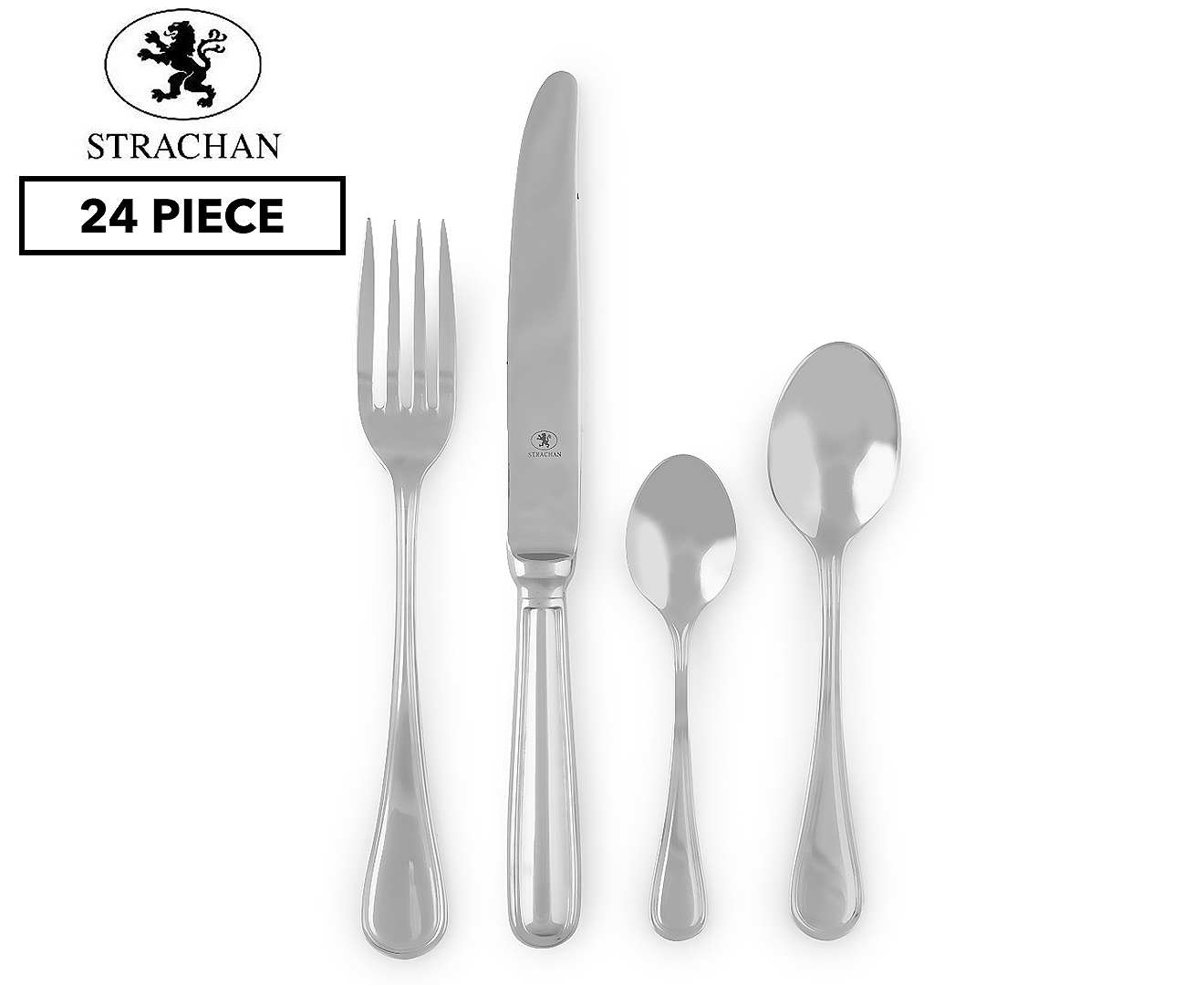 Strachan English Thread 24Pc Cutlery Set - Stainless Steel
