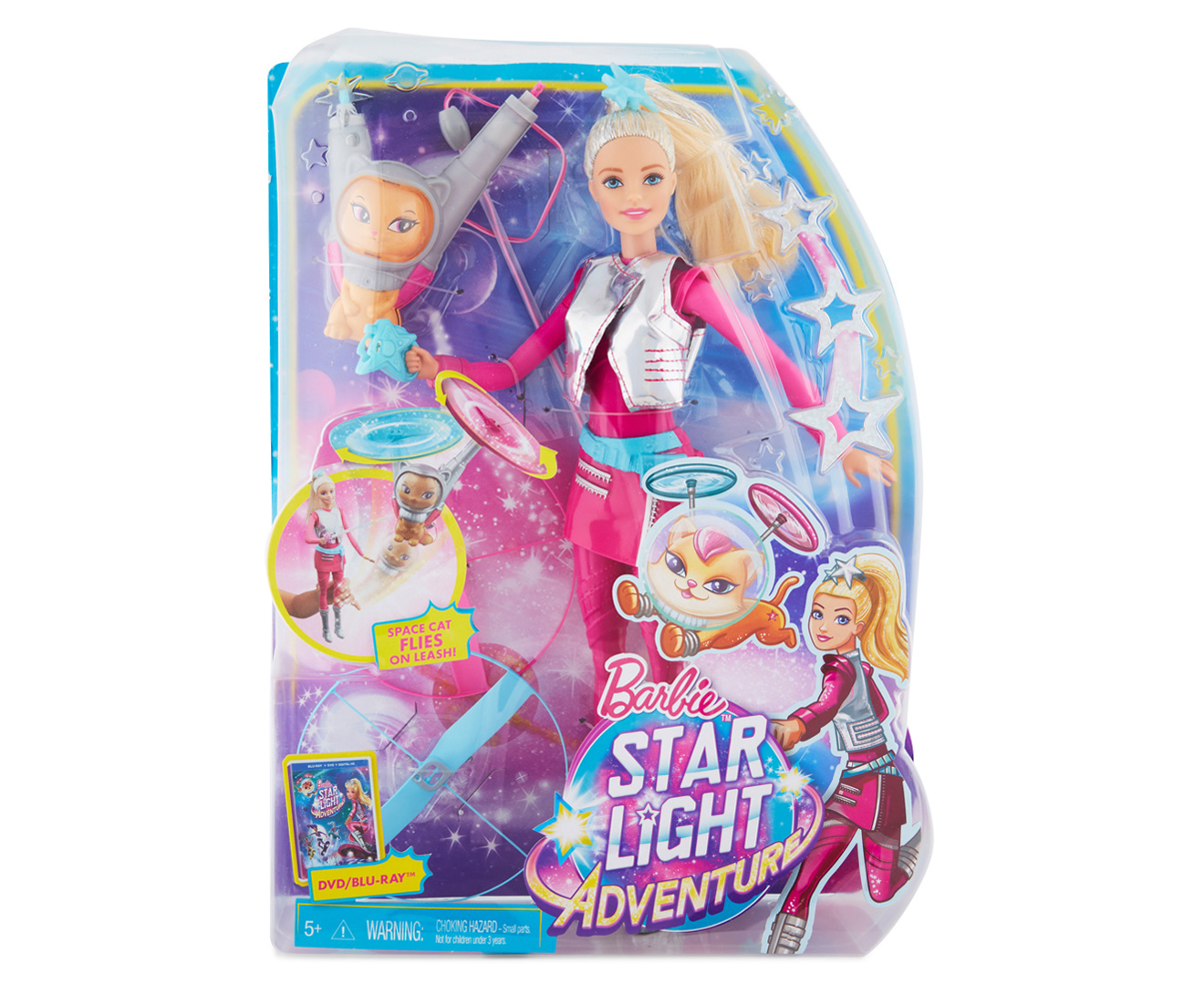 Barbie Star Light Adventure Doll & Flying Cat