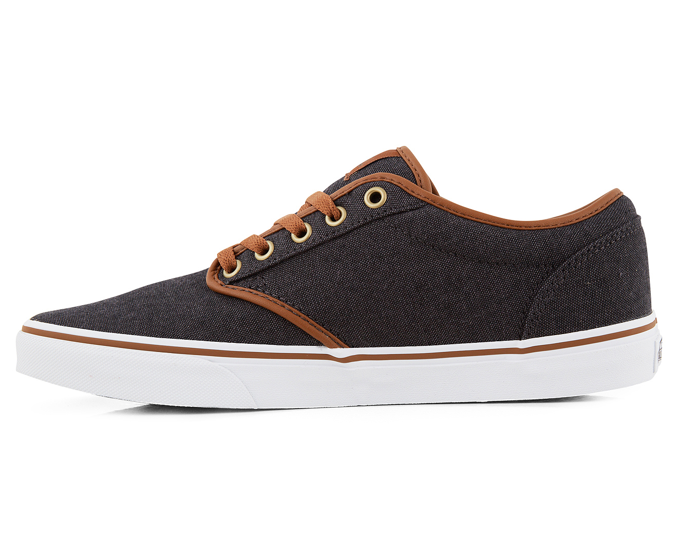 black vans brown laces
